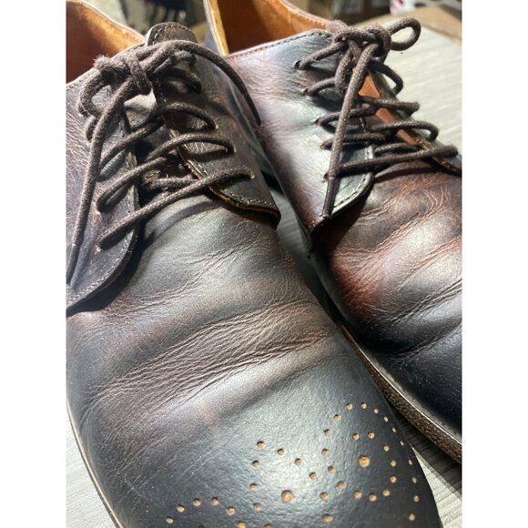 Robert Wayne Mens Brown Leather Brogue Oxfords Made In Portugal size 13 - Picture 3 of 8